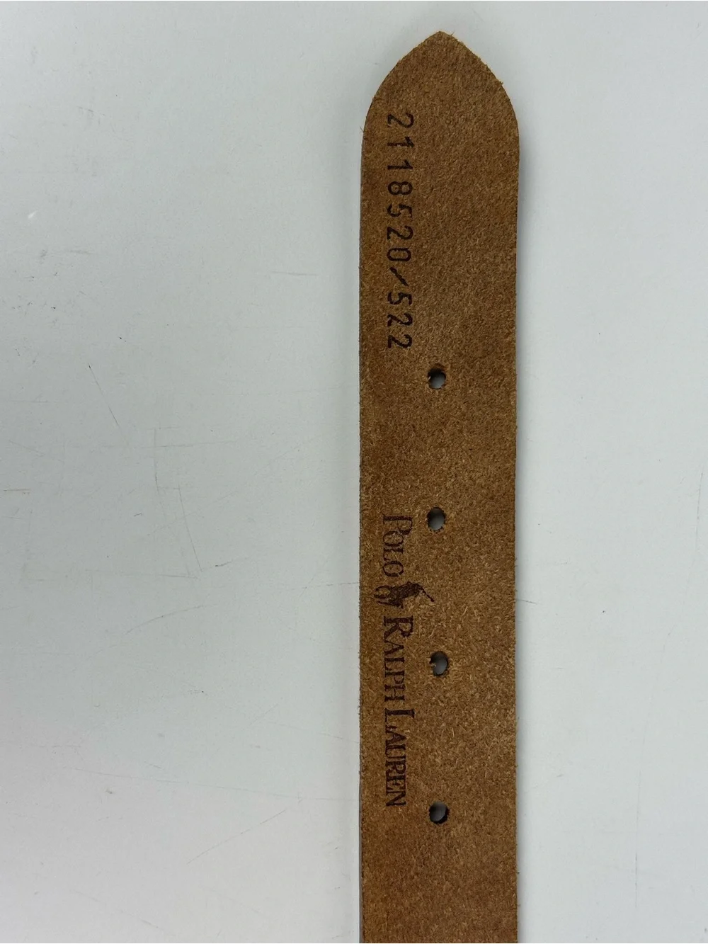 Polo by Ralph Lauren Burgundy Webbed Belt with Brown Leather Accents